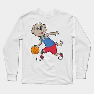 Dog Basketball player Basketball Long Sleeve T-Shirt